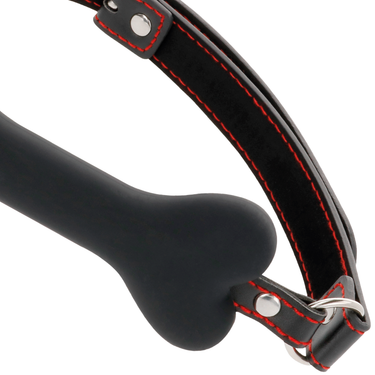 Mascella regolabile in silicone con fibbia robusta e design osso per giochi BDSM